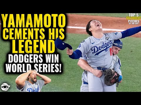 Yoshinobu Yamamoto and the Dodgers win the World Series!!