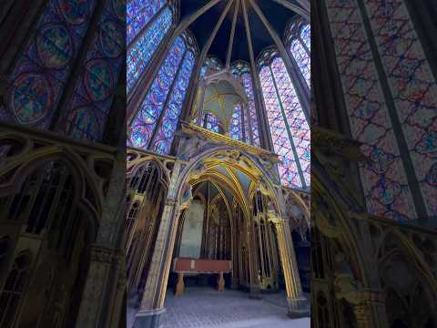 Sainte-Chapelle in Paris, built in the 13th century and has 1113 colorful stained glass windows