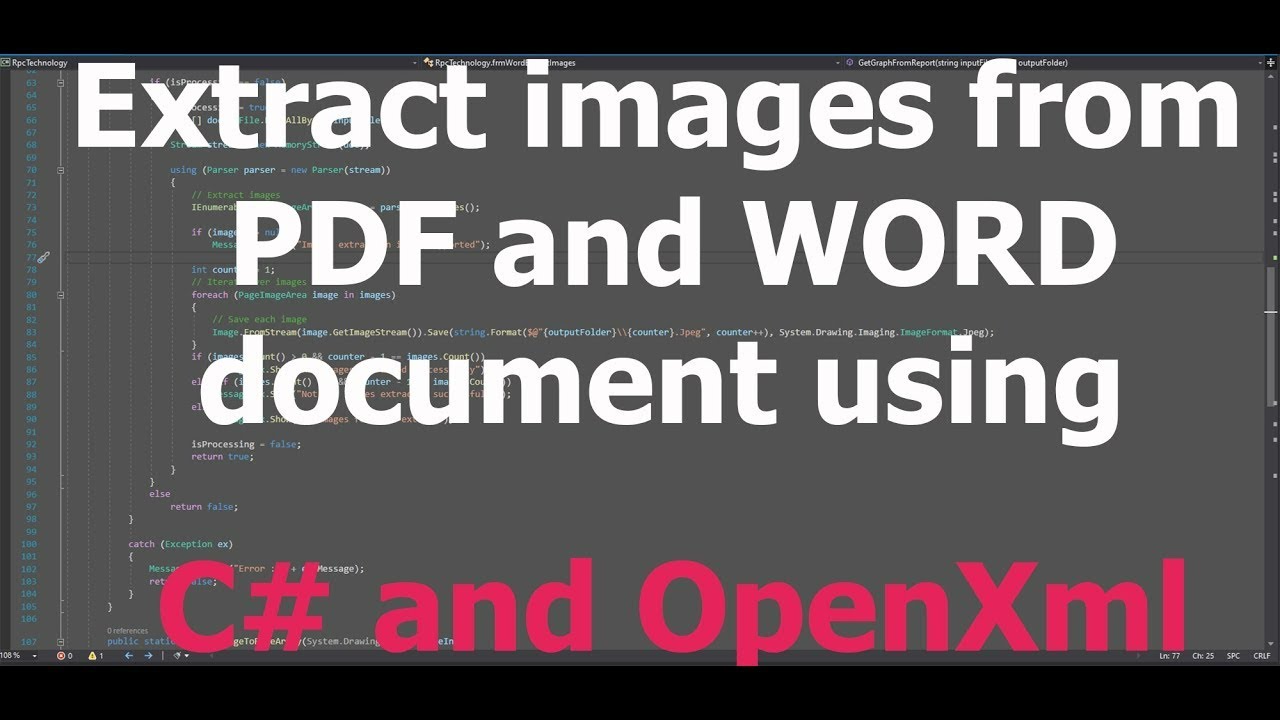Extract Images from PDF & Word with C# (.NET 5)