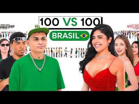 100 HOMBRES VS 100 MUJERES EN BUSCA EL AMOR | BRASIL 🇧🇷