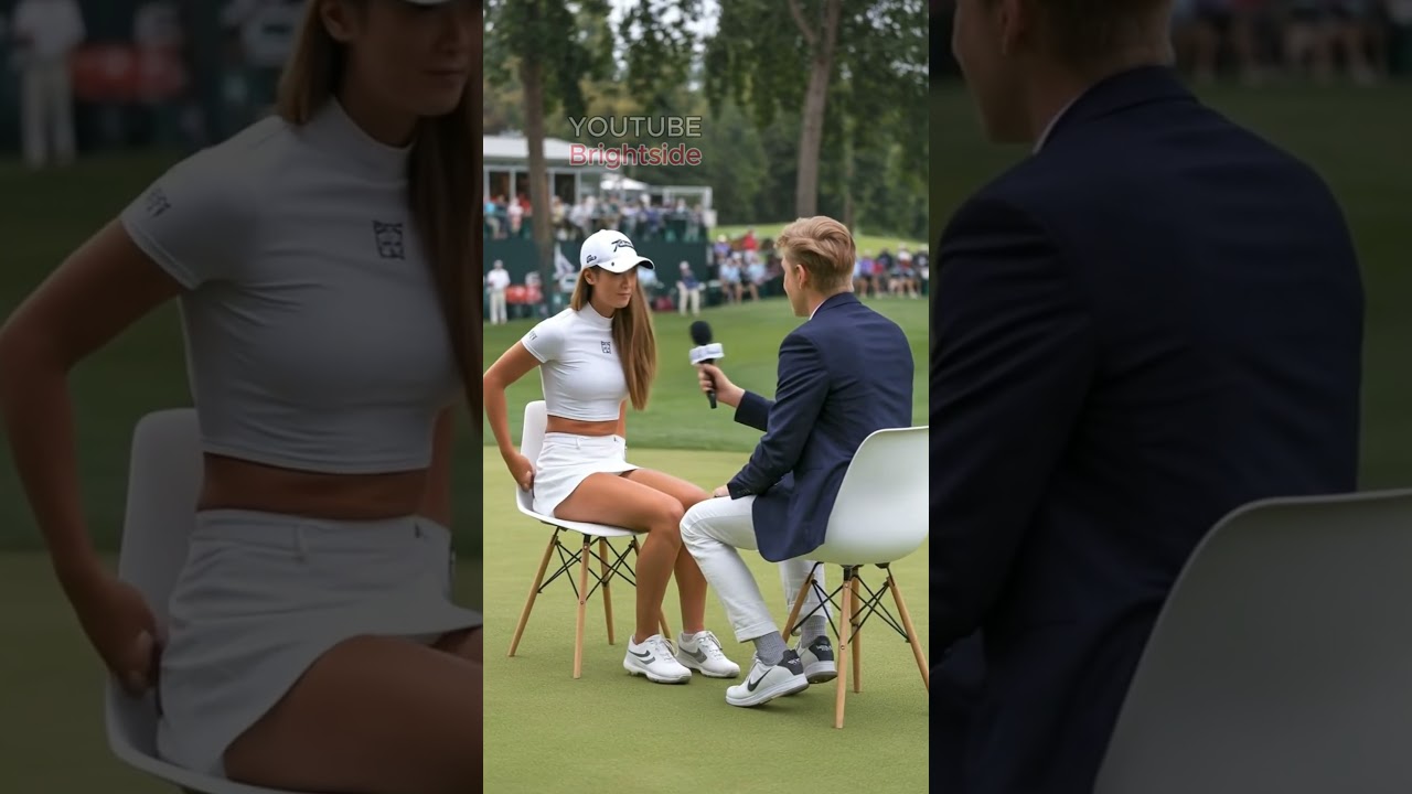 Tall Golfer's Surprising Gesture During Live Interview