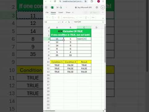 XOR Function In Excel | Excel Formula | XOR Function | Excel World