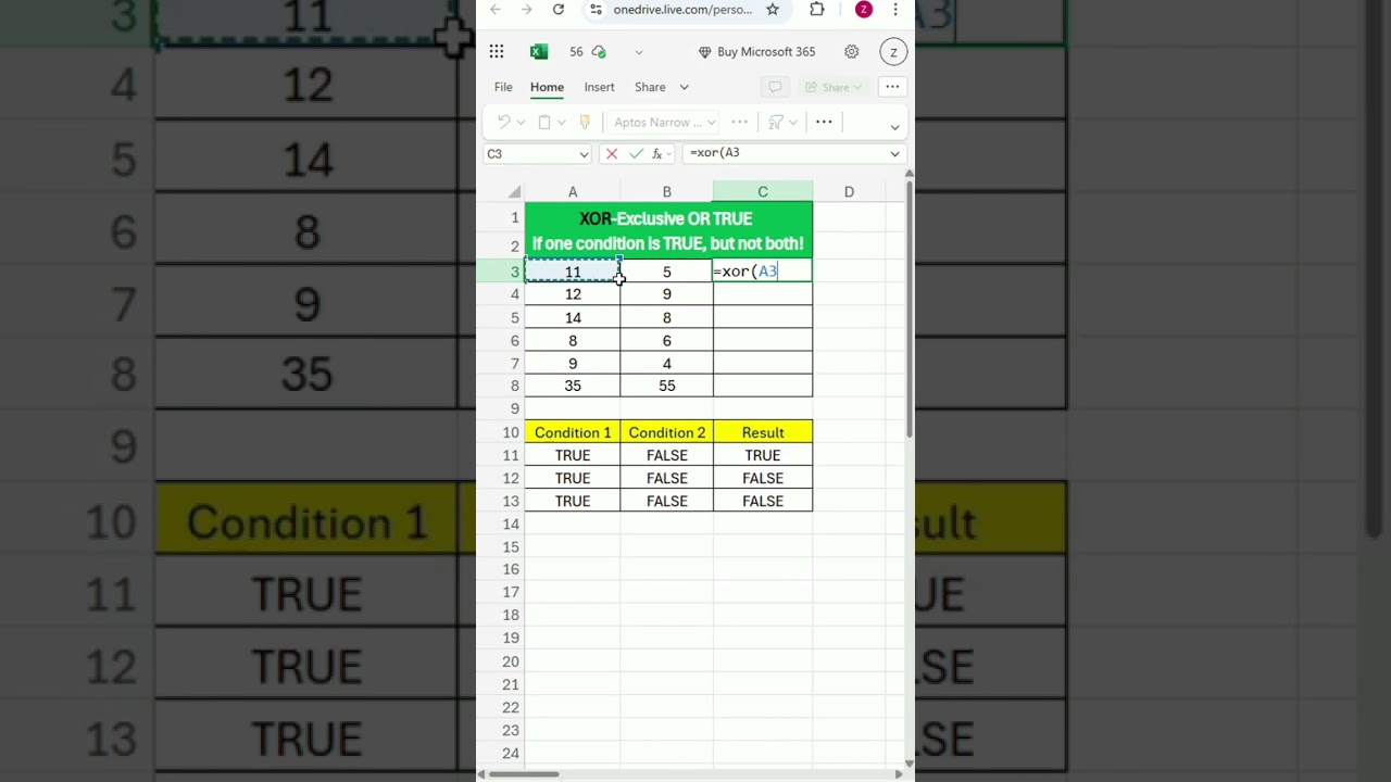 Master the XOR Function in Excel: Exclusive OR Made Easy 🔢