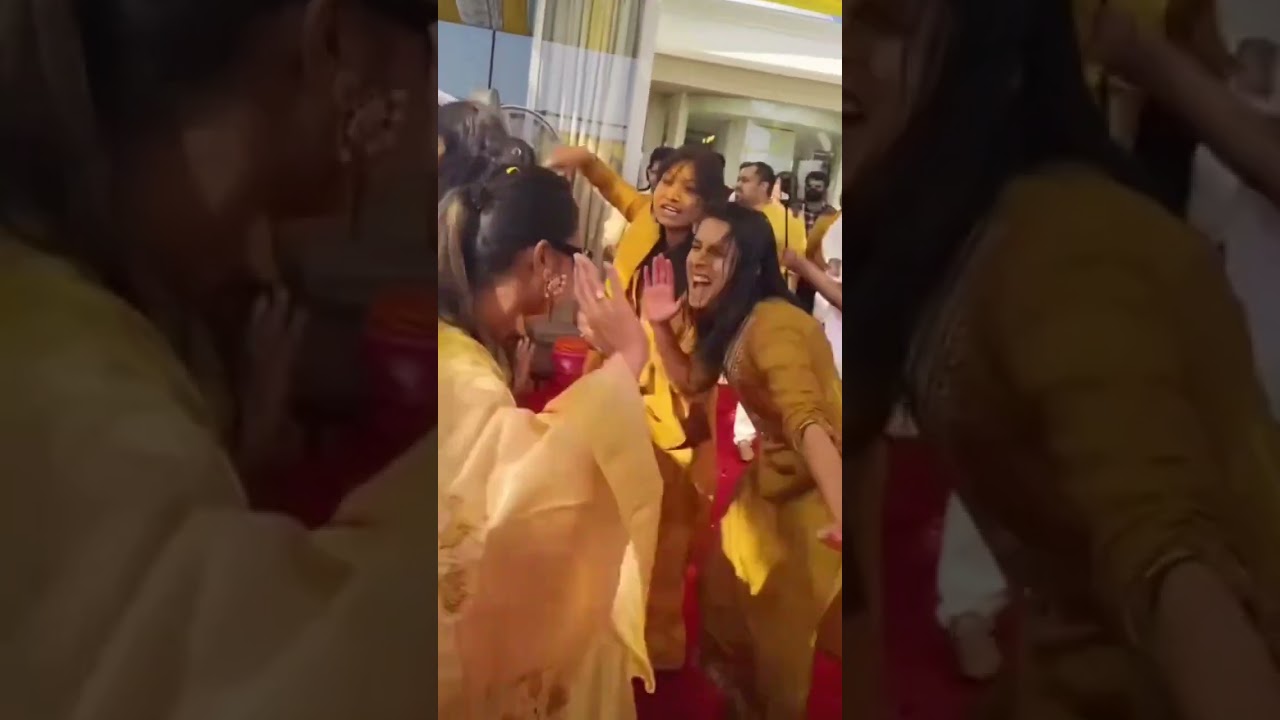 Jemi in Smriti Haldi Ceremony 🌸