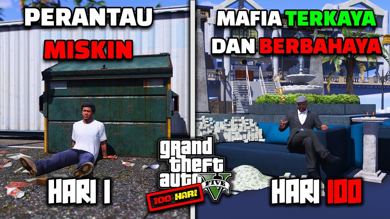 100 Hari di GTA 5: Dari Miskin Jadi Mafia Berbahaya 🔥
