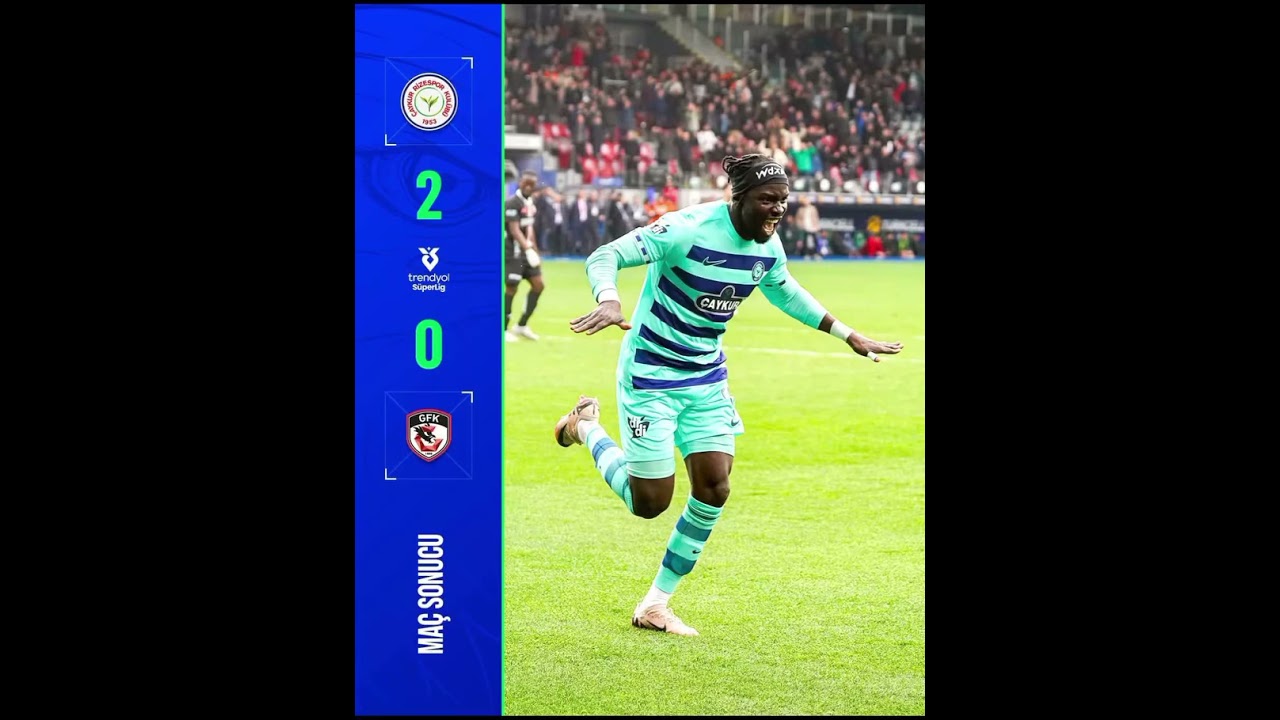 Rizespor Defeats Gaziantep FK 2-0 ⚽