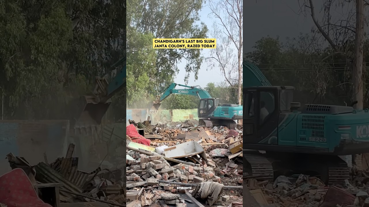 Chandigarh's Last Major Slum, Janta Colony, Demolished Today 🏚️
