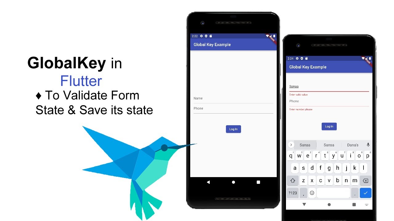 Validate Form with GlobalKey in Flutter (Arabic) - التحقق من الفورم باستخدام المفتاح العام