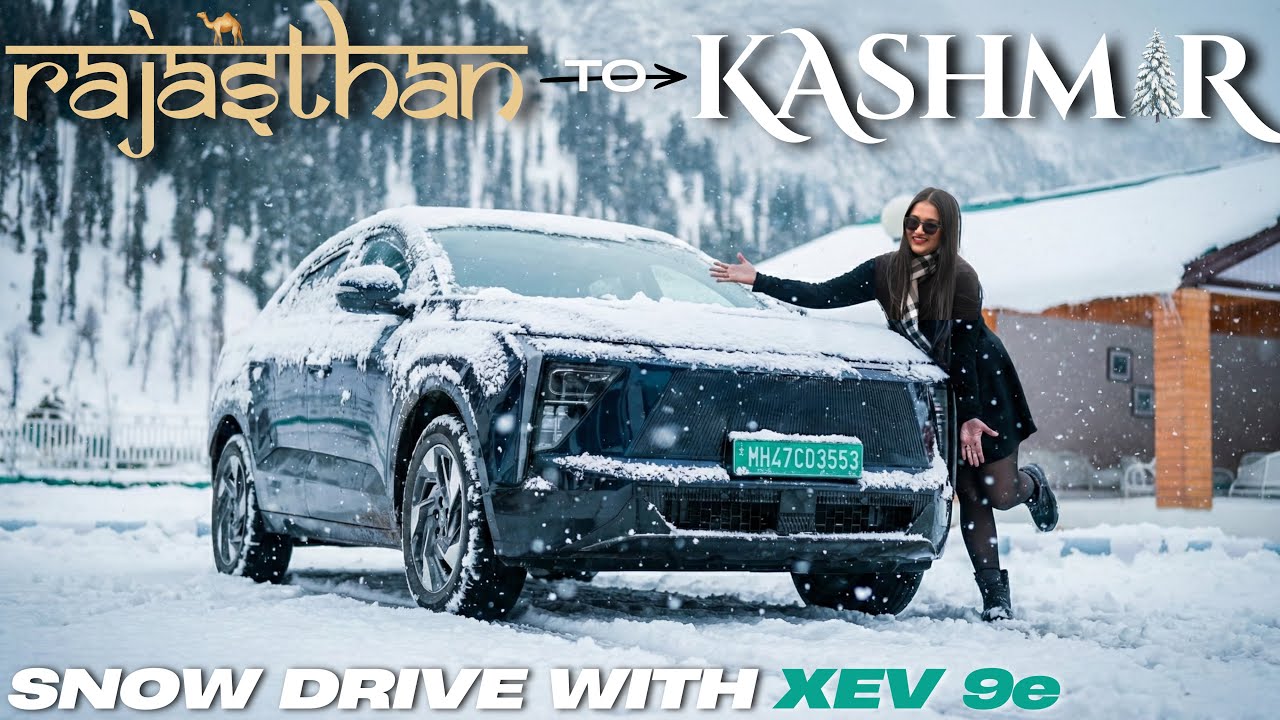 Road Trip - Rajasthan To kashmir | Snow Drive With Mahindra XEV 9e 🤍