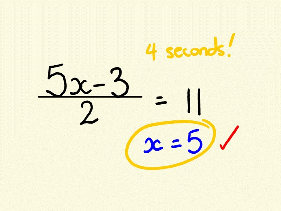 Algebra Shortcut: Solve Equations in 7 Seconds ⏱️