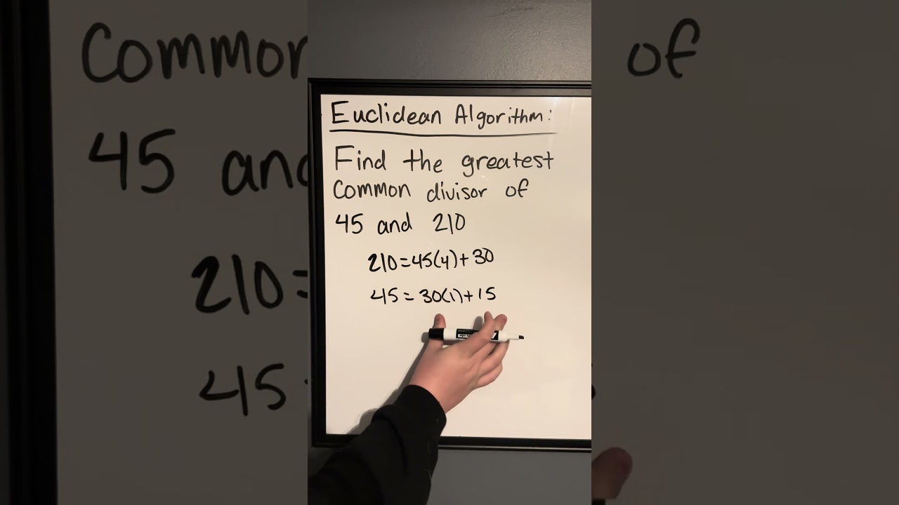 How to Find the Greatest Common Divisor (GCD) Using the Euclidean Algorithm 🔍
