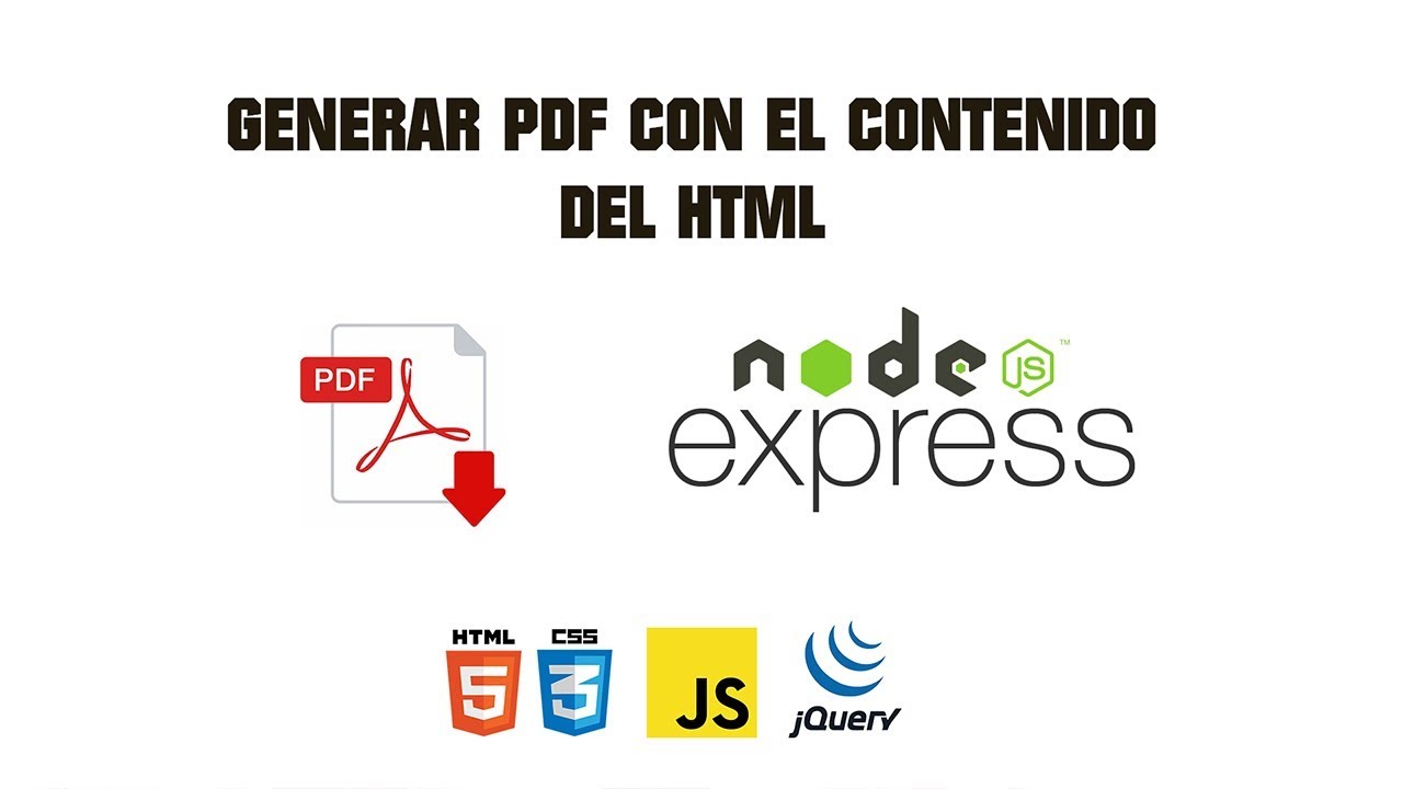 Convert HTML to PDF with Node.js & Express π