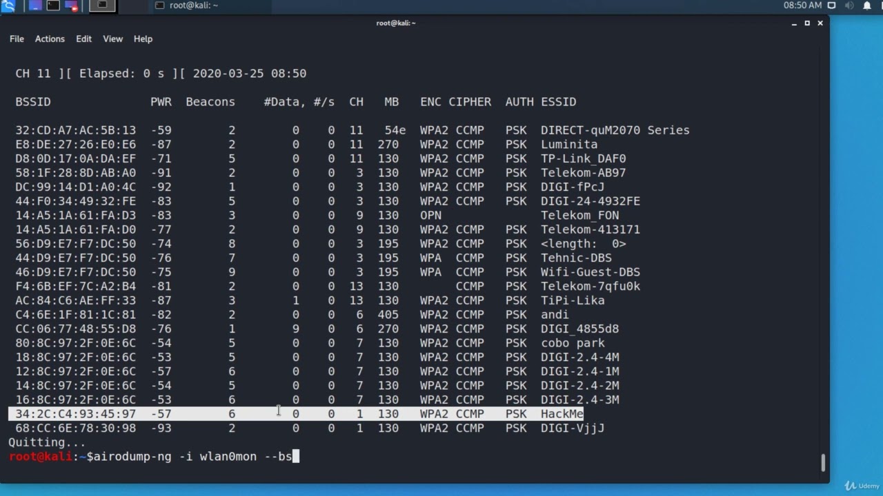 Hacking WPA2: Capture Handshake for Network Penetration π
