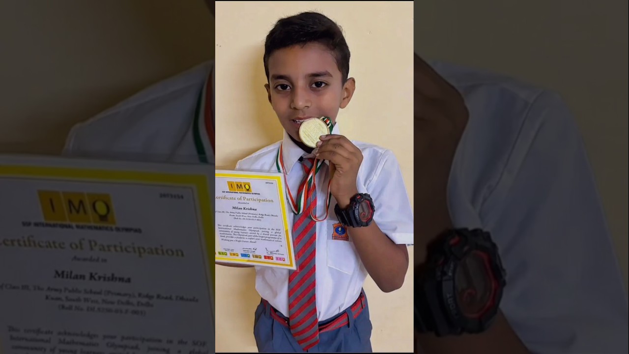 Gold Medalist at the SOF International Math Olympiad 🥇 | Celebrating Excellence