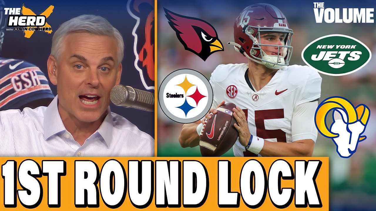 Ty Simpson is 1st round DRAFT LOCK + Caleb Williams & Bears REGRESSION | Colin Cowherd: THE HERD NFL