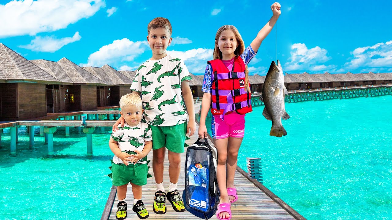 Roma and Diana - fun family trips with dad / Video compilation