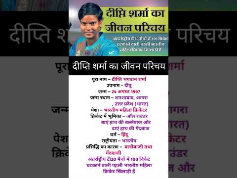 рджреАрдкреНрддрд┐ рд╢рд░реНрдорд╛ рдХрд╛ рдЬреАрд╡рди рдкрд░рд┐рдЪрдп# Deepti Sharma#biography #shortvideo #youtube #reels #viral #trending #