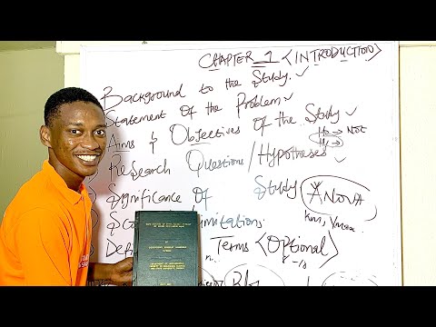 How To Write Your Final Year Project  - Chapter One (Introduction)