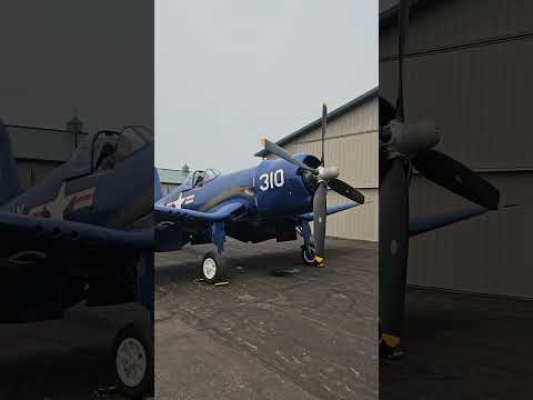 OMG!!! WWII Corsair firing up! #aircraft #aviation #warbird #history #military #flying #osh25