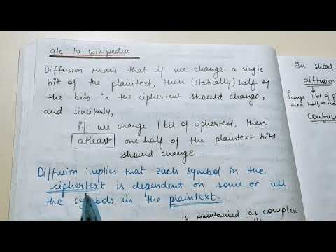 Shannon's theory of Confusion and Diffusion | Cryptography and Network Security