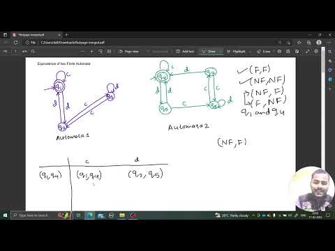 Equivalence of Two Finite Automata in Hindi (Example-1)