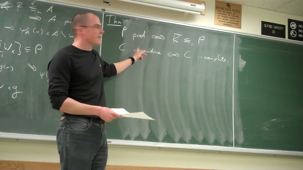 Computability Theory Lecture 08 with Bart Kastermans π§