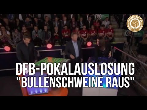 DFB-Pokal Auslosung 2015 in Reutlingen - "Bullenschweine raus"