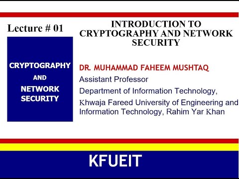 Introduction to Cryptography and Network Security - Lecture 1