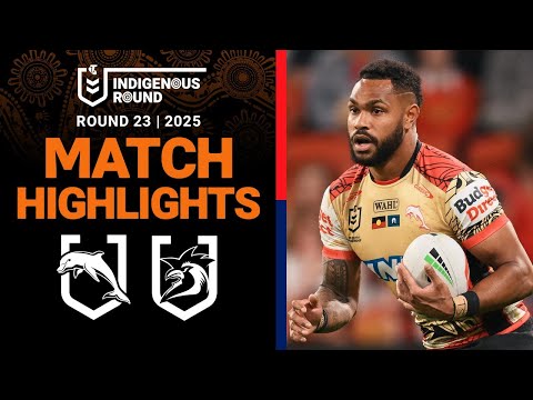 2025 NRL Match Highlights | Dolphins v Roosters | Round 23