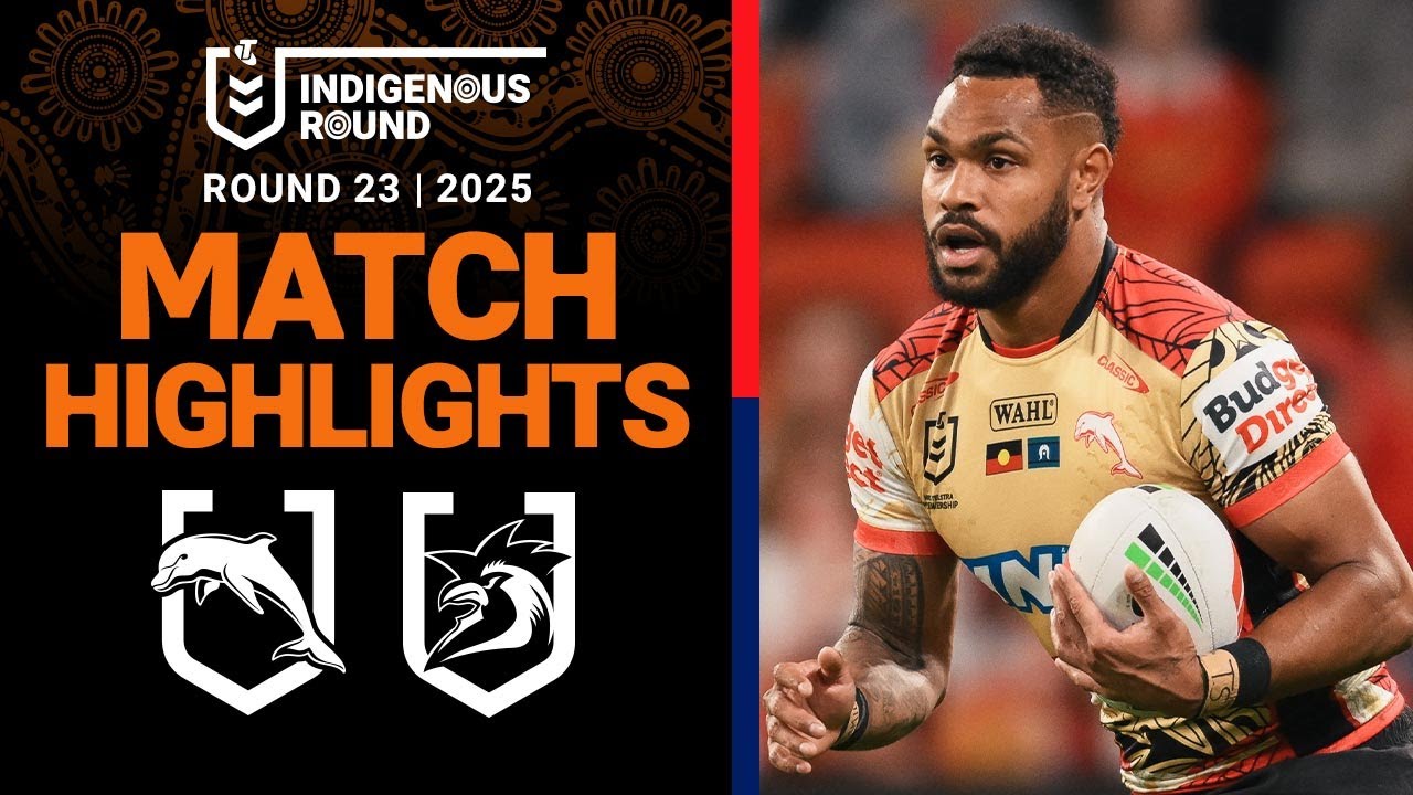 2025 NRL Round 23 Highlights: Dolphins vs Roosters π