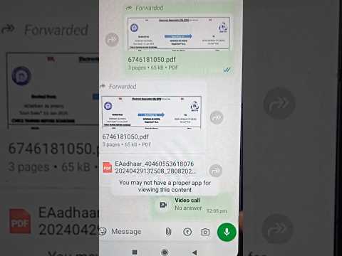 whatsapp pdf nahi khul raha hai | whatsapp pdf problem #shorts #tech #viral #trending #sauravtech