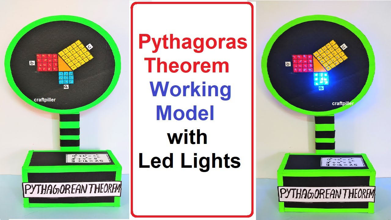 DIY Pythagoras Theorem Model with LED Lights for Math Exhibition 💡