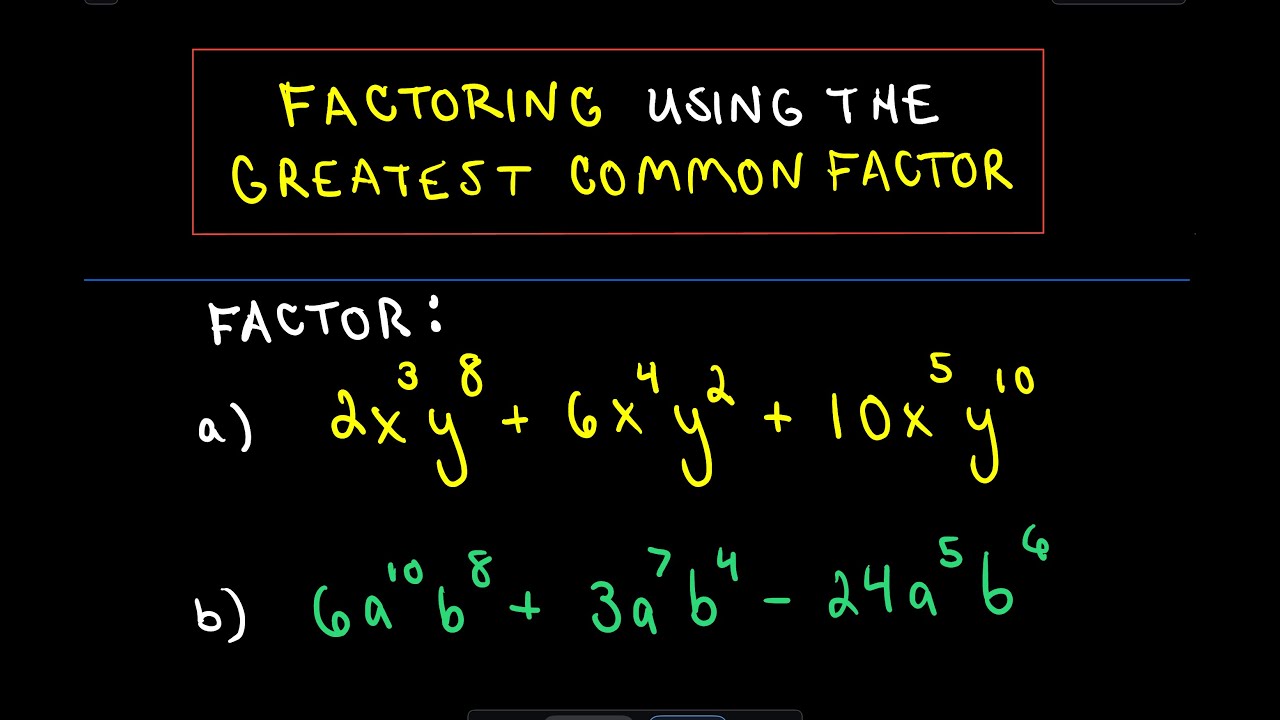 Factoring with GCF: Example 1 📘