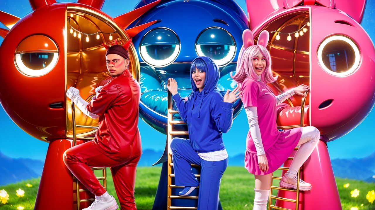 Seru! Tantangan Satu Warna di SPRUNKI: Bangun Rumah Mungil Pinki, Raddy, Jevin & Oren! 🏠