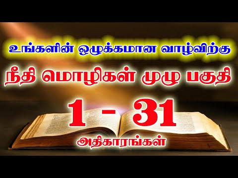 நீதிமொழிகள் முழு பகுதி 1 - 31 | PROVERBS FULL CHAPTER 1 - 31 | TAMIL BIBLE READING | VISUVASAM TV