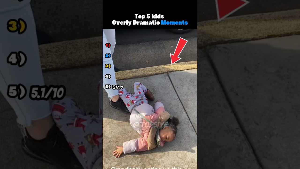 Top 5 😂 Top 5 Kids Overly Dramatic Moments You Have to See! #shorts