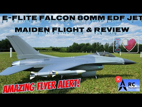 E-Flite F-16 Falcon 80mm EDF Jet Maiden Flight & Review