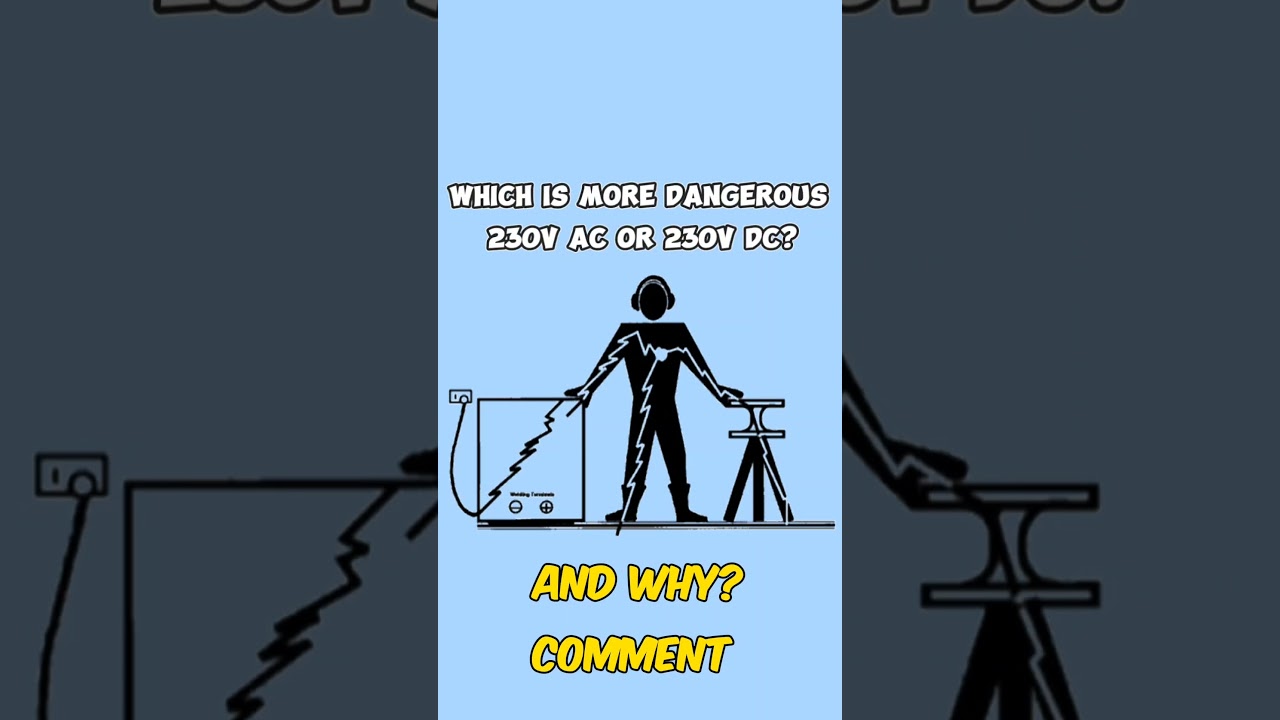 Which is more dangerous, 230V AC OR 230V DC and why? #electrical #electrician #acvoltage