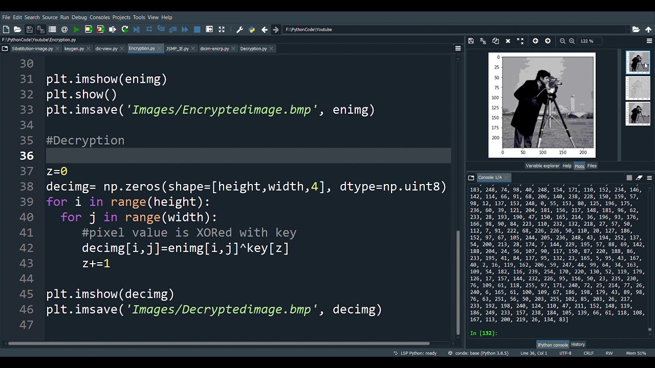 Wie man ein Bild mit Chaos verschlüsselt? Teil 1 || Symmetrische Verschlüsselung || Code in Python