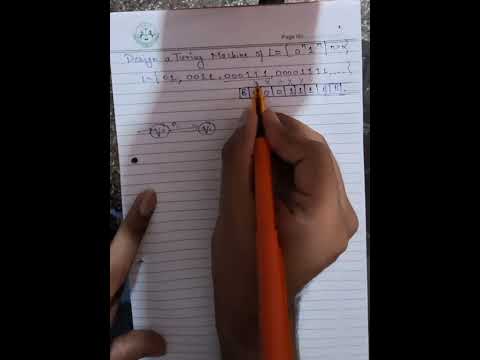 Design a turing machine for L={0^n1^n}|| Theory of automata and formal languages|| 2nd year