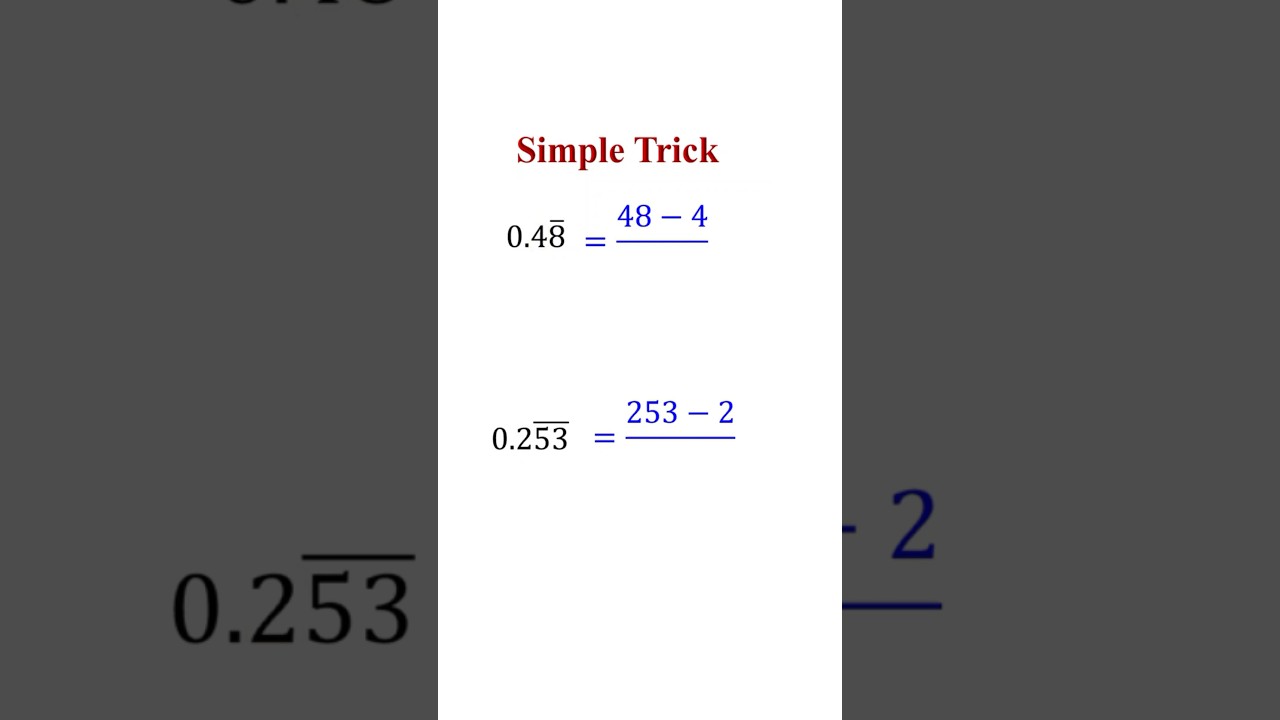 Easy Guide to Converting Mixed Repeating Decimals to Fractions