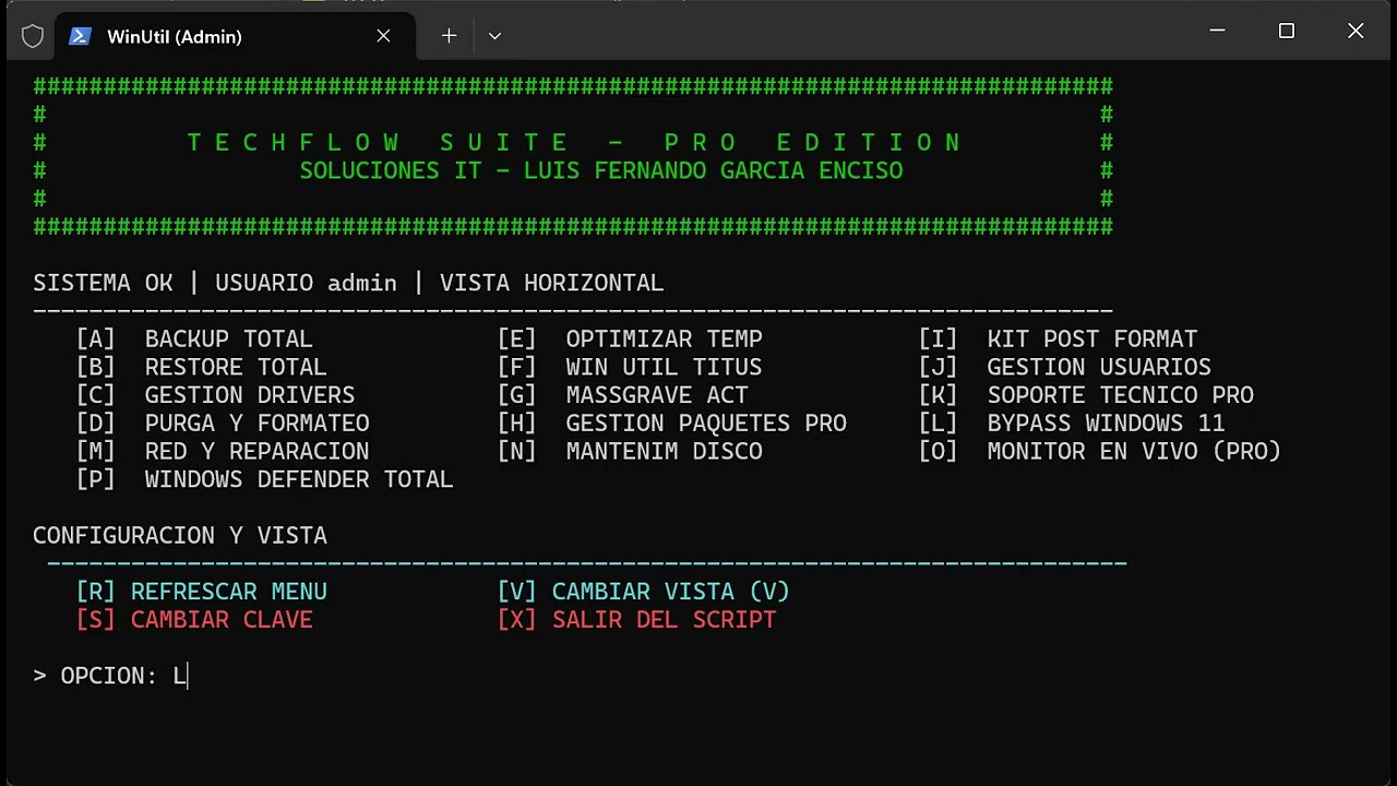 TechFlow Suite Pro Powershell comand