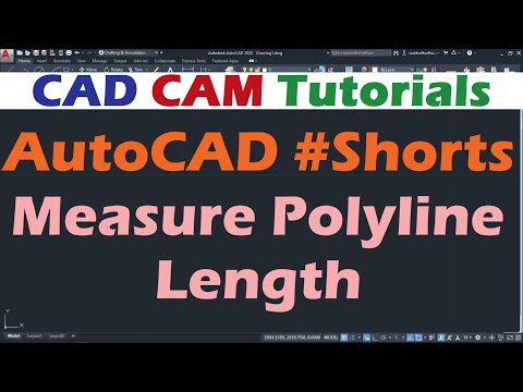 AutoCAD Measure Polyline Length #Shorts