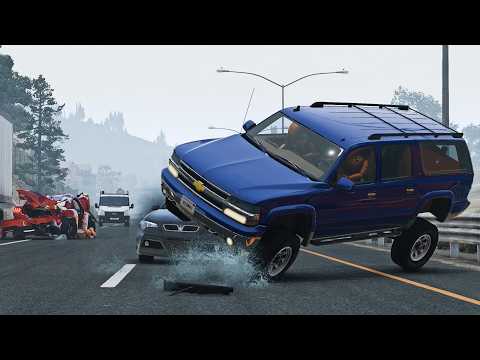 BeamNG Drive - Realistic Car Crashes | Dangerous Driving #10