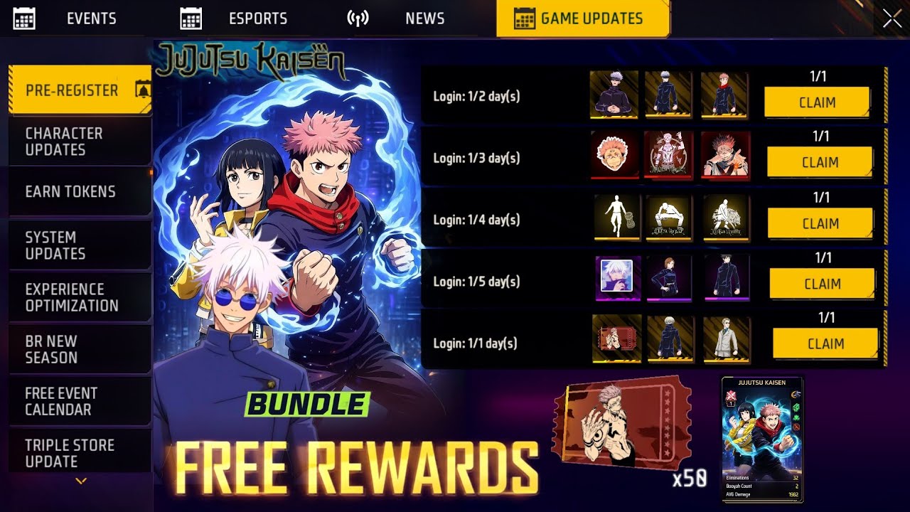 Jujutsu Kaisen Free Rewards for Samsung Devices🔥