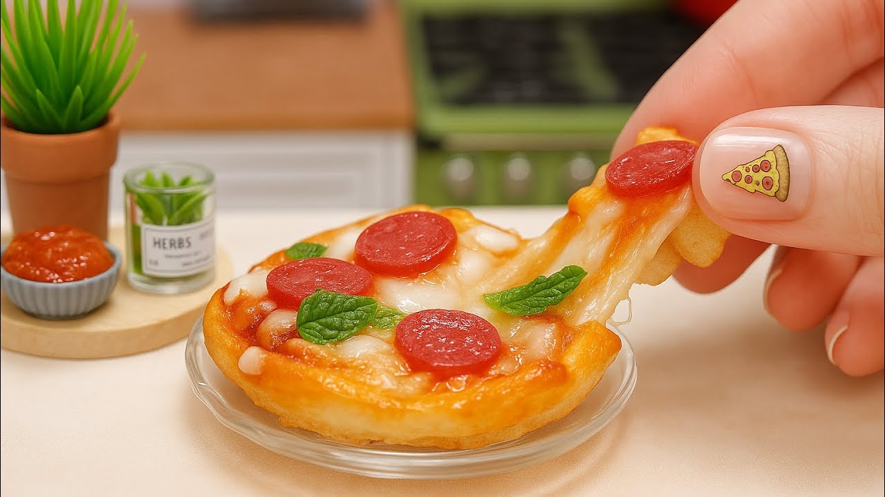 Мини Пицца Пепперони 🍕 | Настоящая Еда в Мини-Размере
