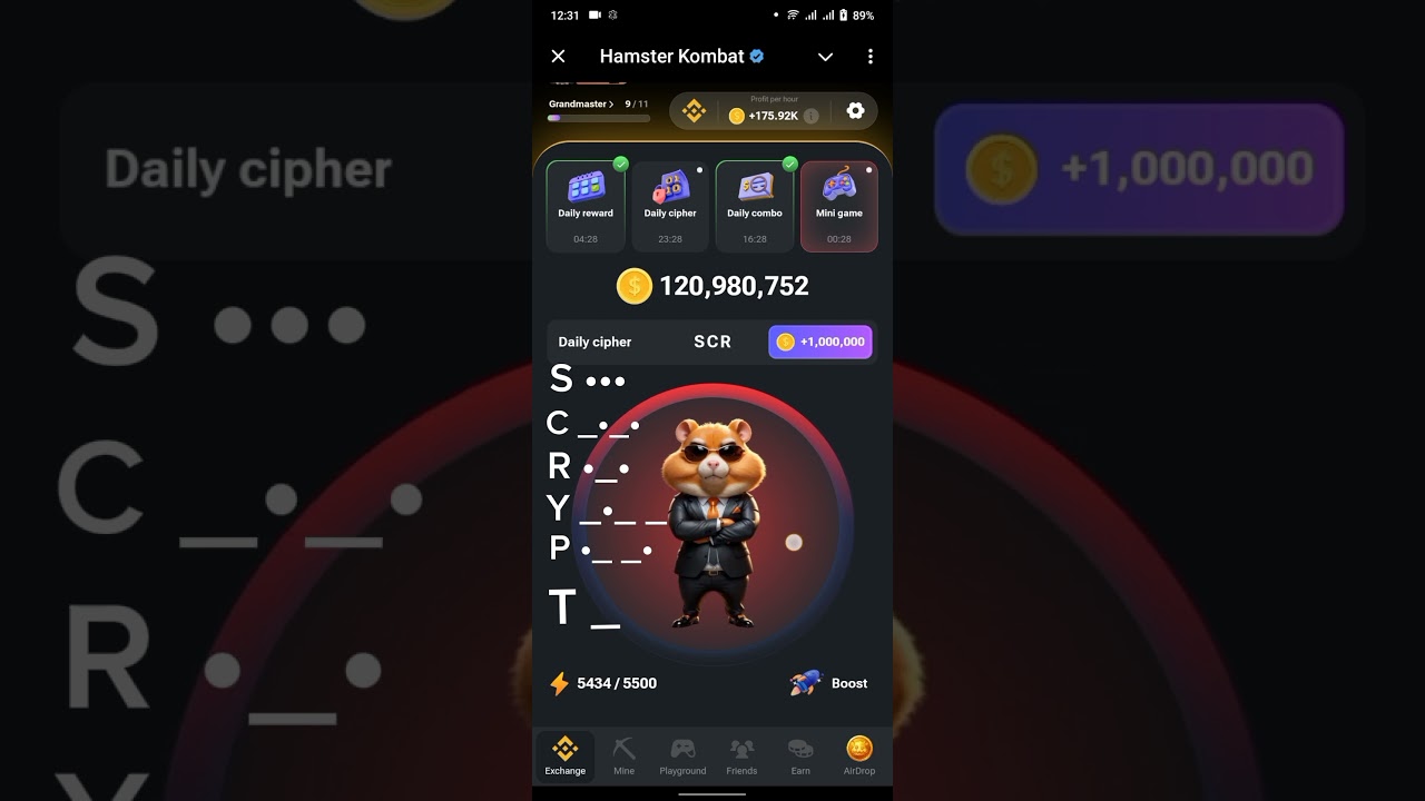 4 August 4th Hamster Daily Cipher Code π β Unlock Rewards & Coins!