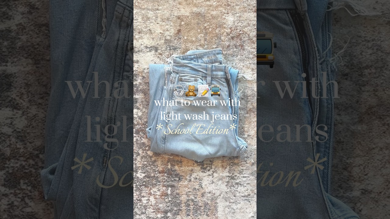 School Outfit Ideas with Light Wash Jeans 📓