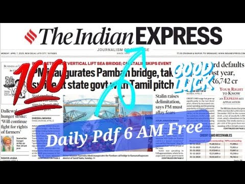 Indian Express Newspaper Pdf Telegram || How to Download The Hindu Newspaper Pdf Free Daily