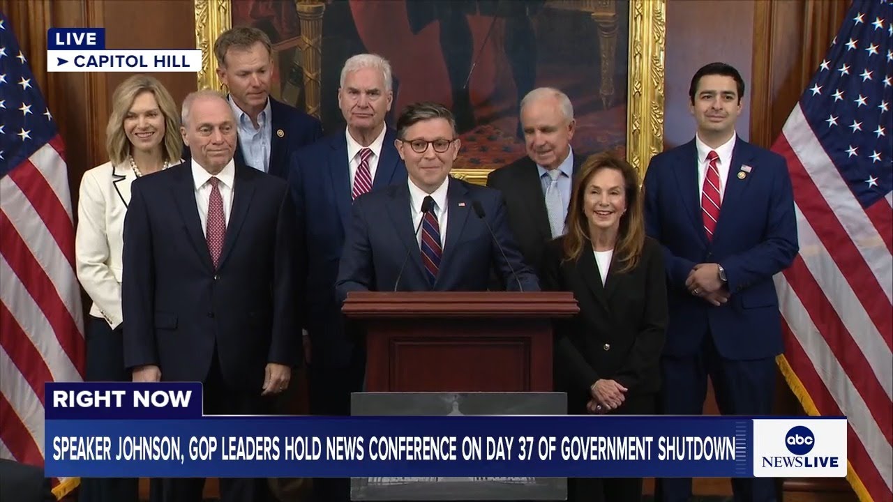 LIVE: House GOP Leaders Speak on Day 37 of Government Shutdown 🏛️